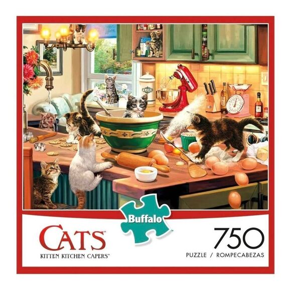 Buffalo Games Cats Kitten Kichen Capers 750 pc Jigsaw Puzzle - Picture 1 of 9